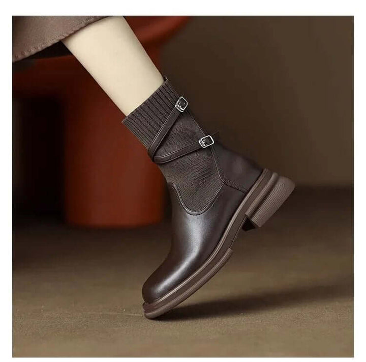 Women's Retro Platform Boots: Chunky Sole Ankle Boots