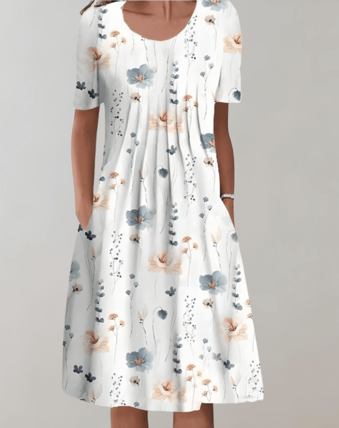 Floral Smocked Dress with Pockets: Women's Casual Summer Dress