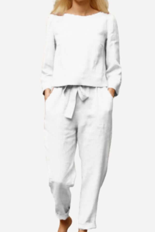 Women's Long Sleeve Shirt & Pencil Pants Set