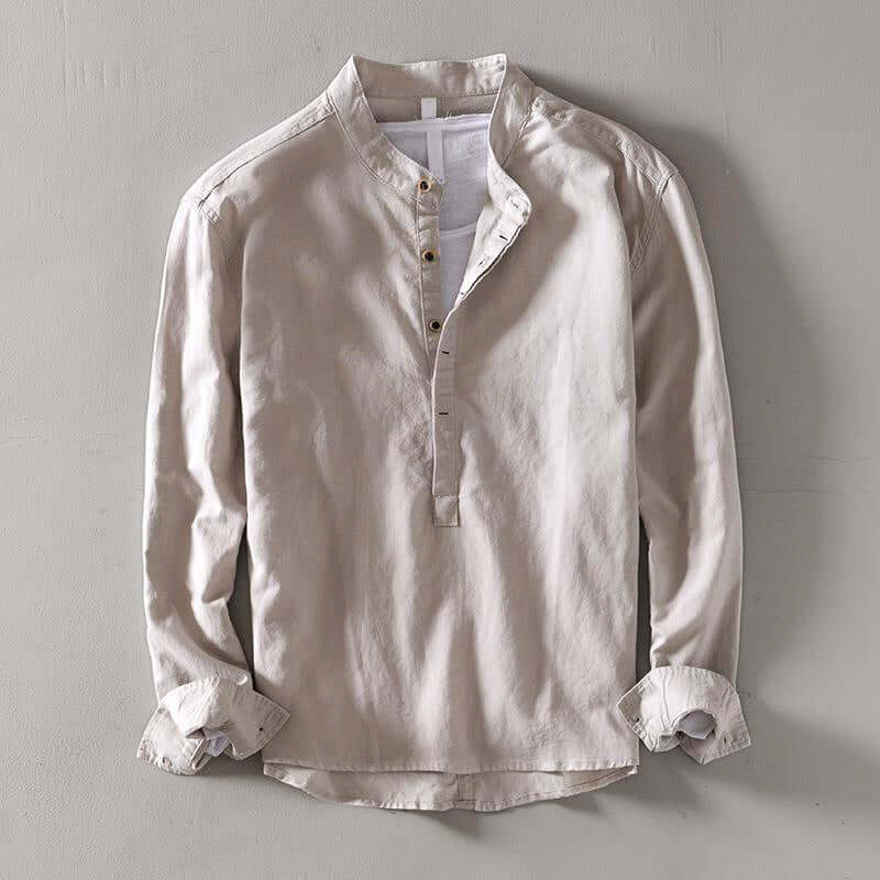 Men's Long Sleeve Casual Shirt: Breathable & Comfortable