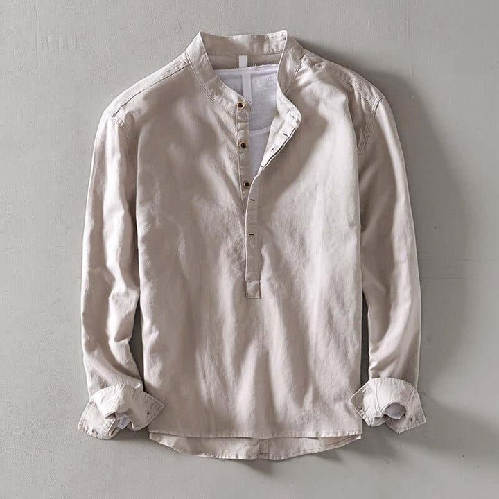Men's Long Sleeve Casual Shirt: Breathable & Comfortable