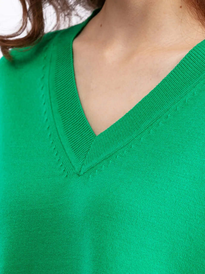 Women's V-Neck Sweater & Wide Leg Trousers Set