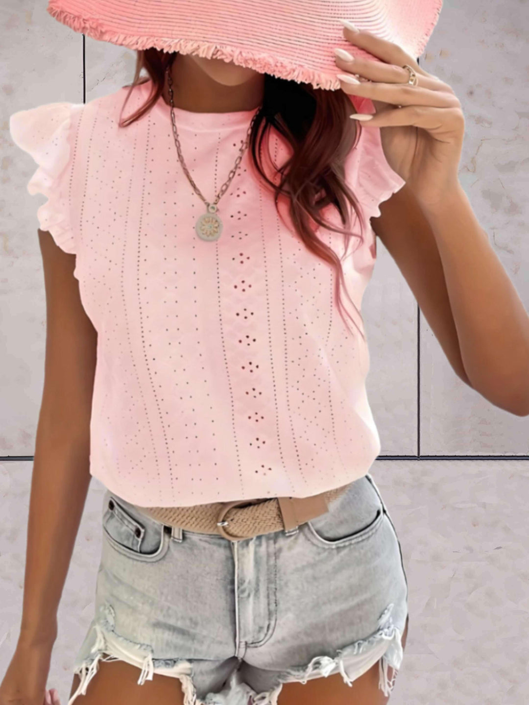 Women's Sleeveless Ruffled Casual Top