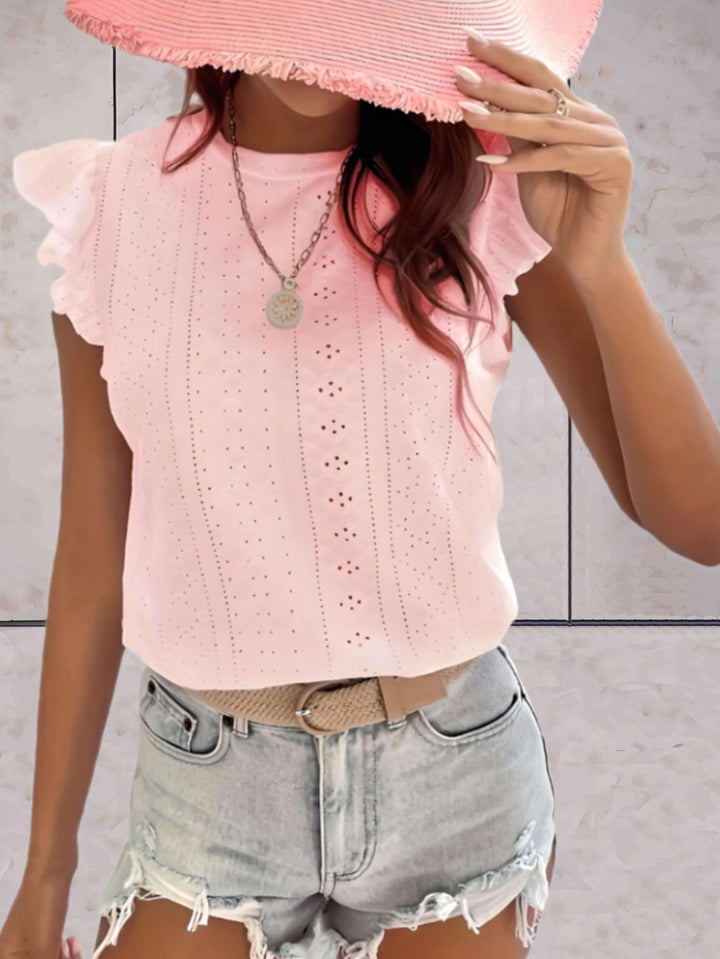 Women's Sleeveless Ruffled Casual Top