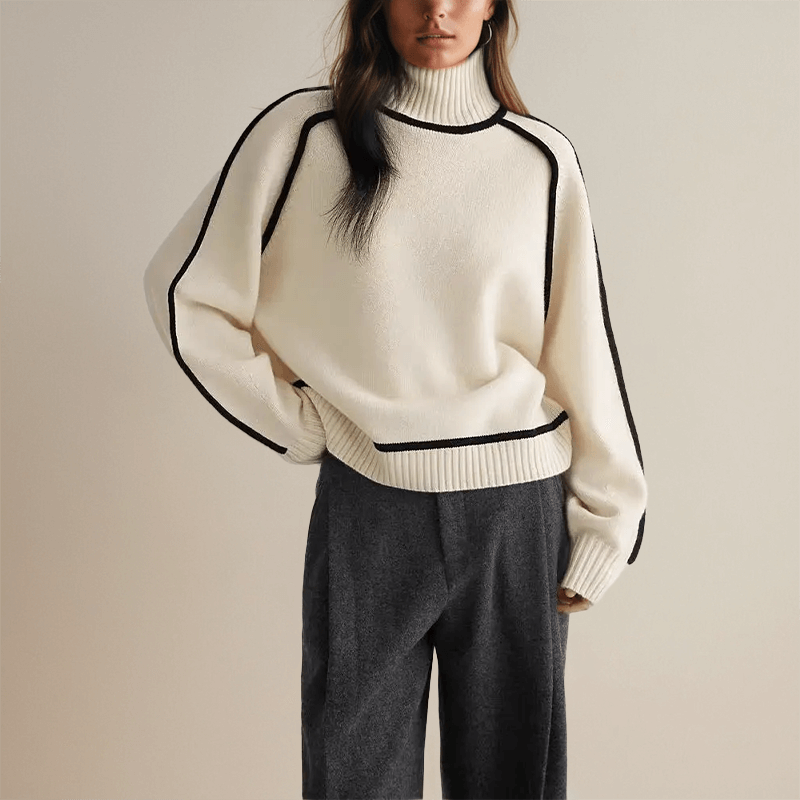 Women's Roll Neck Knitted Jumper
