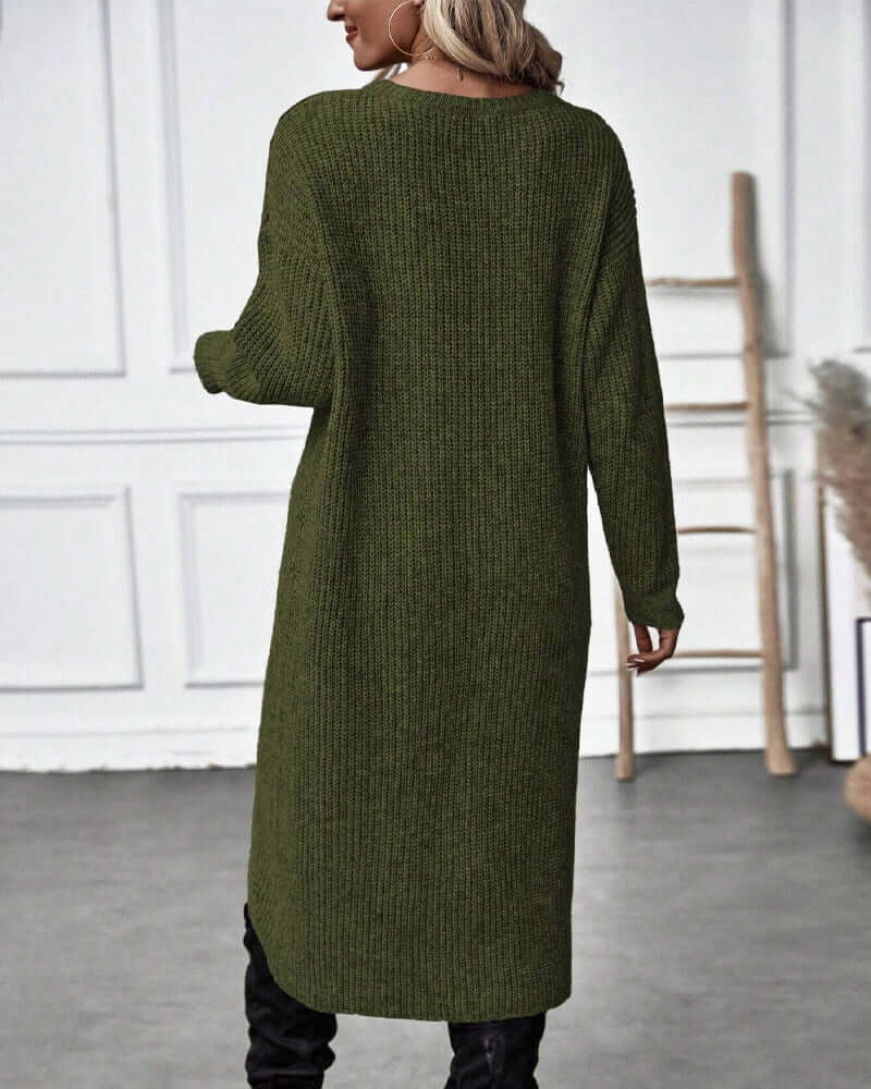 Women's Solid Midi Dress: Everyday Elegance