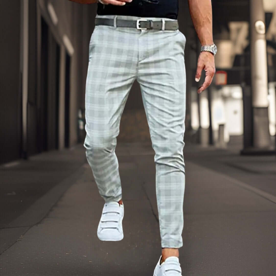 Men's Retro Print Tapered Fit Trousers