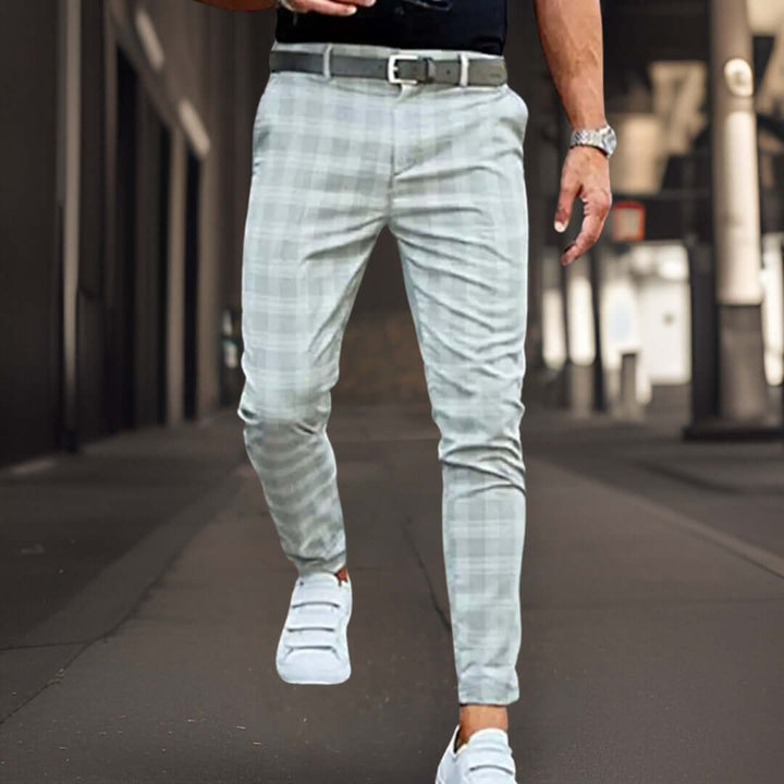 Men's Retro Print Tapered Fit Trousers