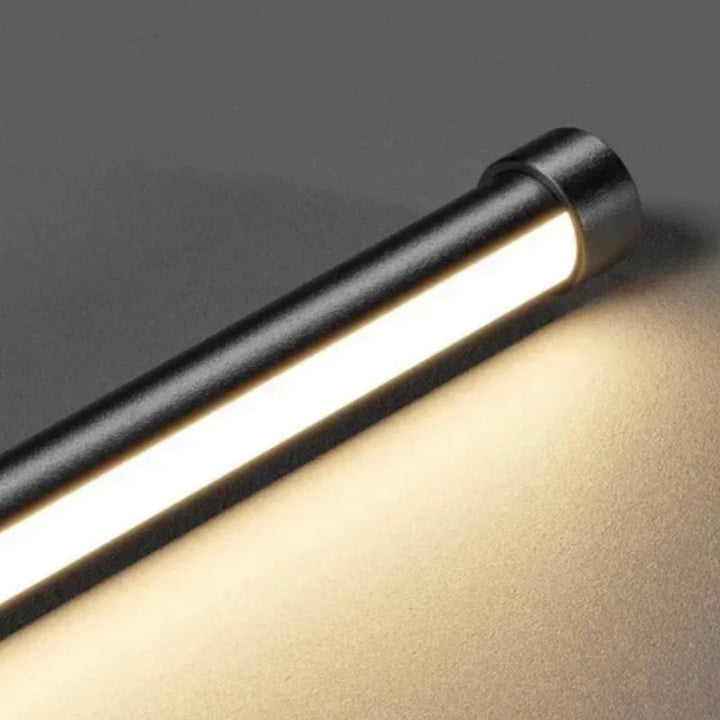 Elegant LED floor lamp with minimalist design, soft ambient lighting, adjustable timer, and remote control for modern interio