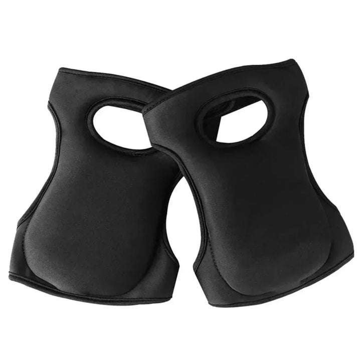 Ergonomic gardening knee pads with extra cushioning, contoured for comfort, shown in a durable, rugged design for outdoor use