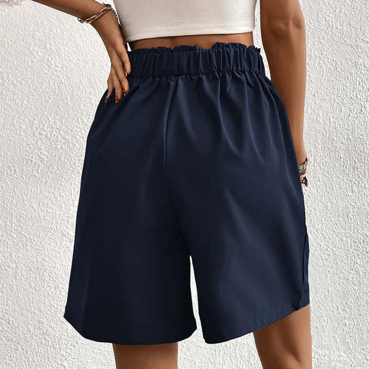 Women's High-Waisted Pleated Shorts: Summer Flowy Shorts
