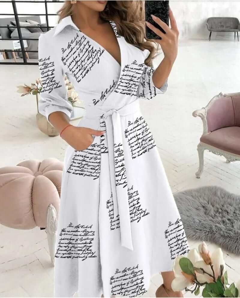 Elegant Midi Wrap Dress for Women