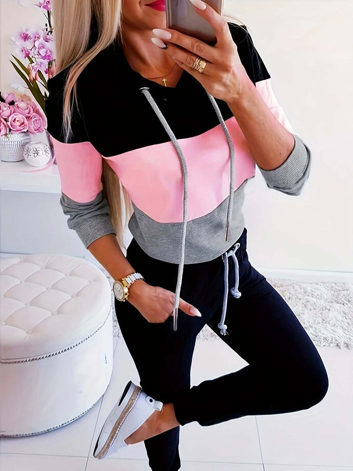Women's Relaxed Fit Color Block Sweatshirt