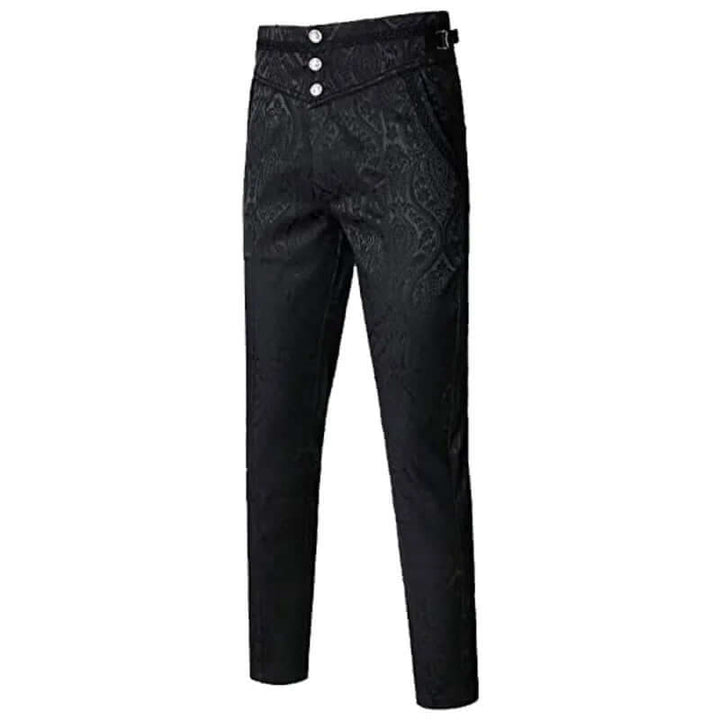 Men's Gothic Casual Trousers with Double Buttons