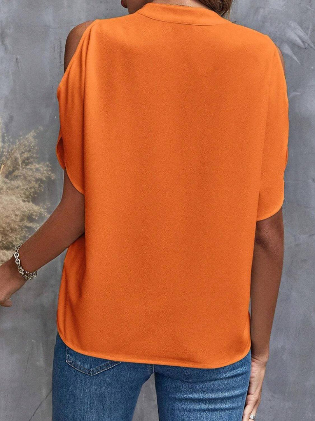 Elegant Off-Shoulder Women's Half-Sleeve Blouse