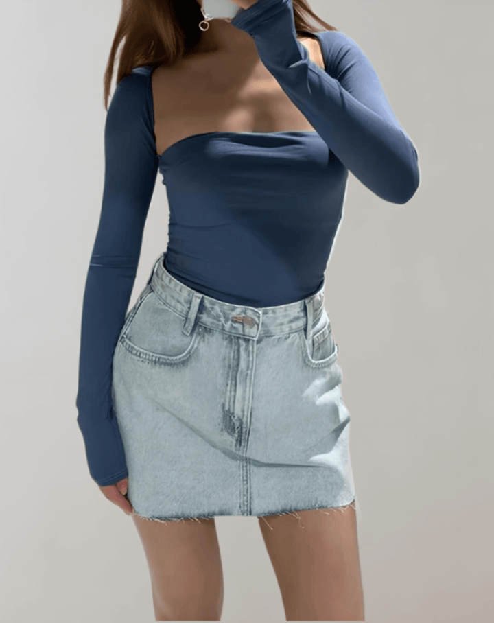 Women's Square Neck Slim Fit Top