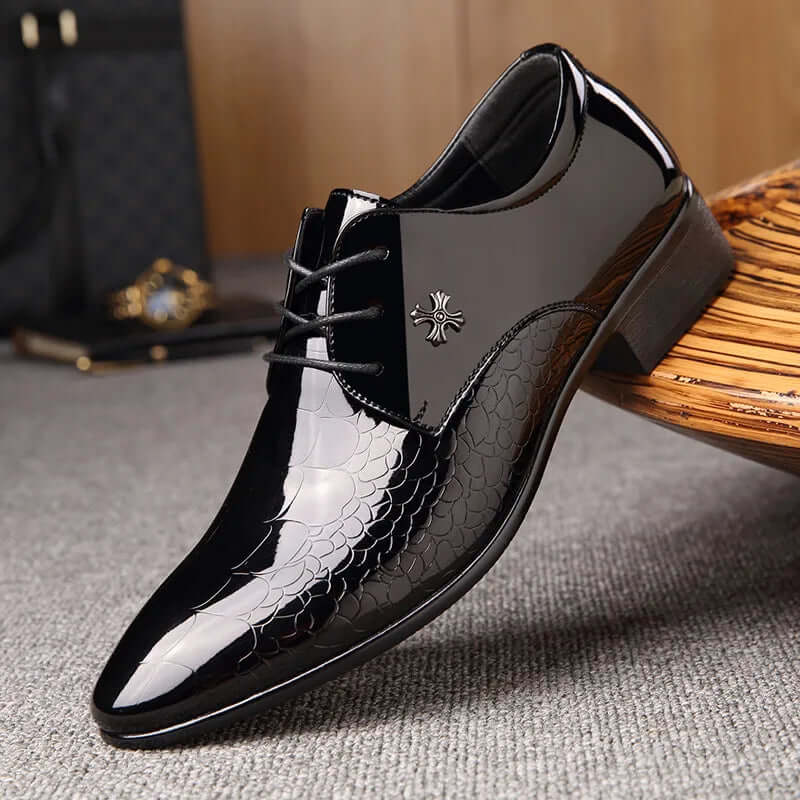 Men's Classic Oxford Leather Shoes - Formal Business Style