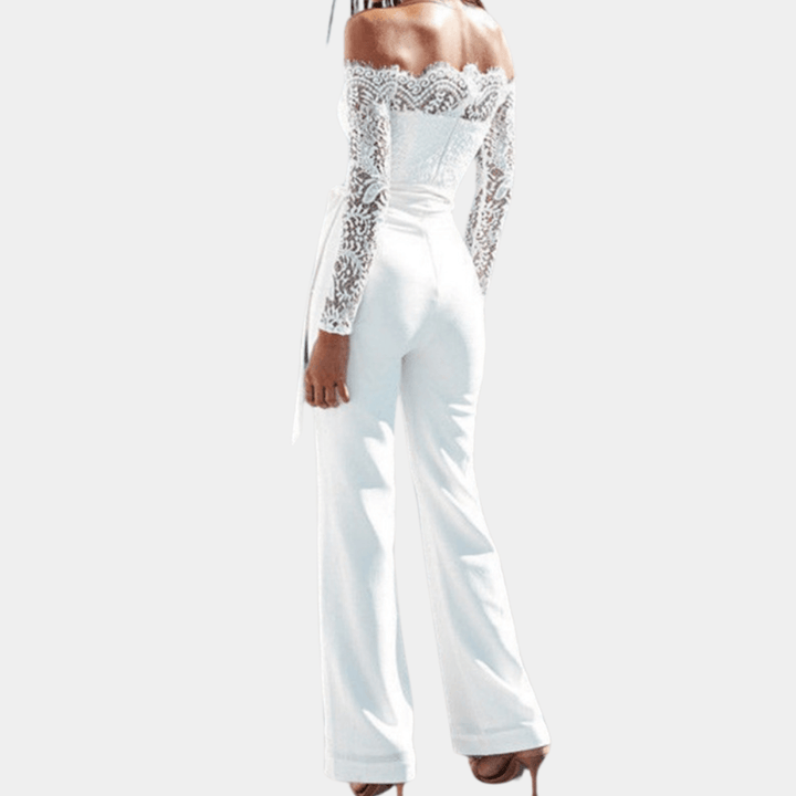 Elegant Lace Off-Shoulder Jumpsuit