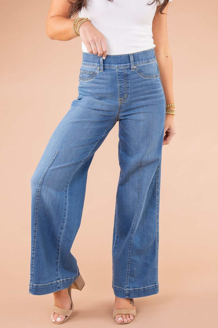 Women's High-Waisted Wide Leg Jeans: Comfortable Denim Pants