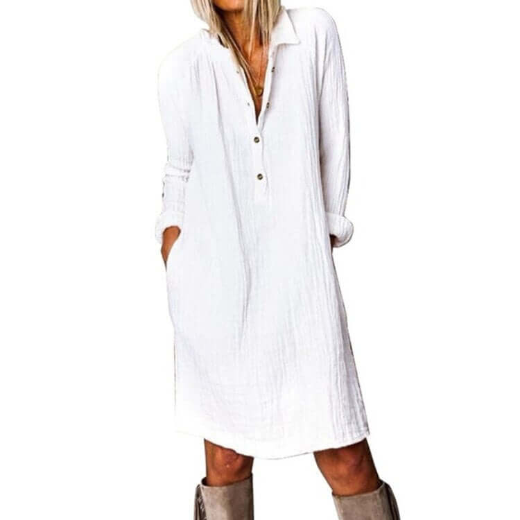 Elegant Women's Cotton Dress: Breathable & Versatile