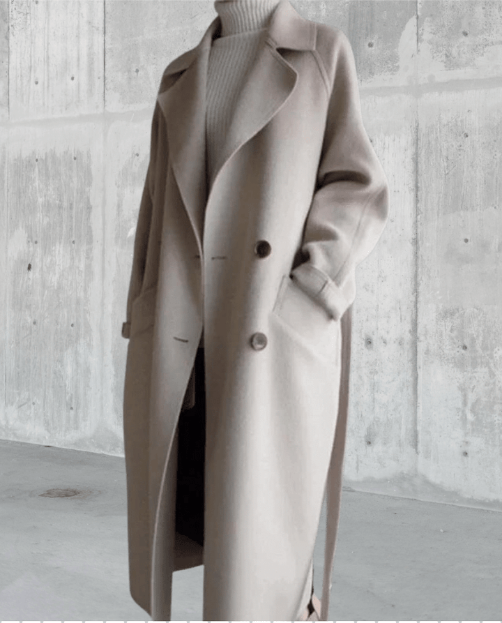 Women's Oversized Winter Coat with Belt