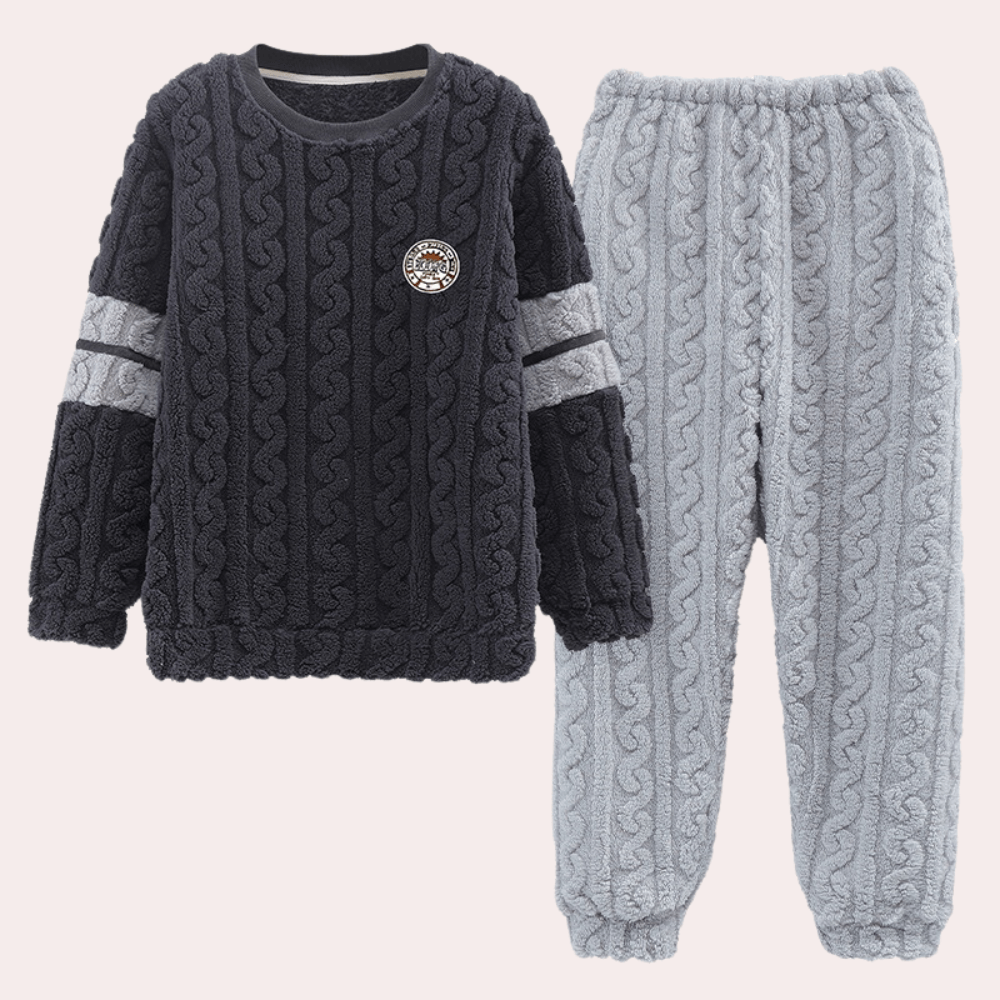Men's Cozy Winter Pajama Set - Relaxed Fit Loungewear