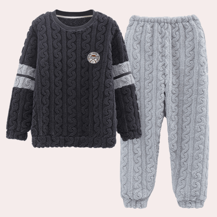 Men's Cozy Winter Pajama Set - Relaxed Fit Loungewear