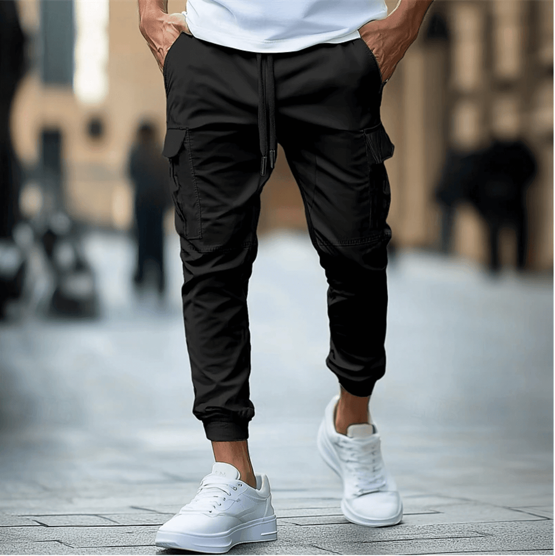 Men's Stretch Cotton Cargo Pants: Comfortable & Stylish