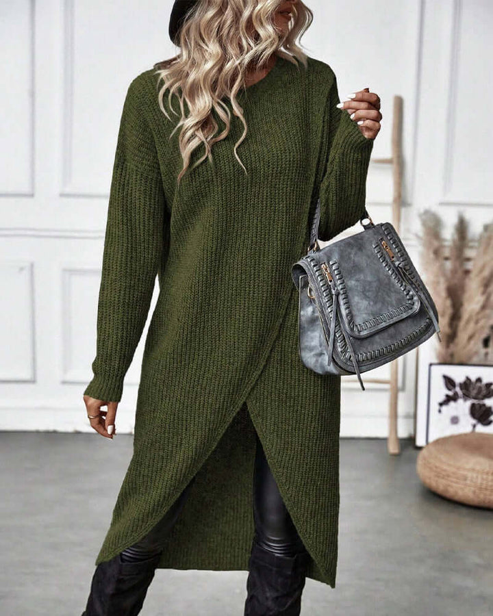 Women's Solid Midi Dress: Everyday Elegance
