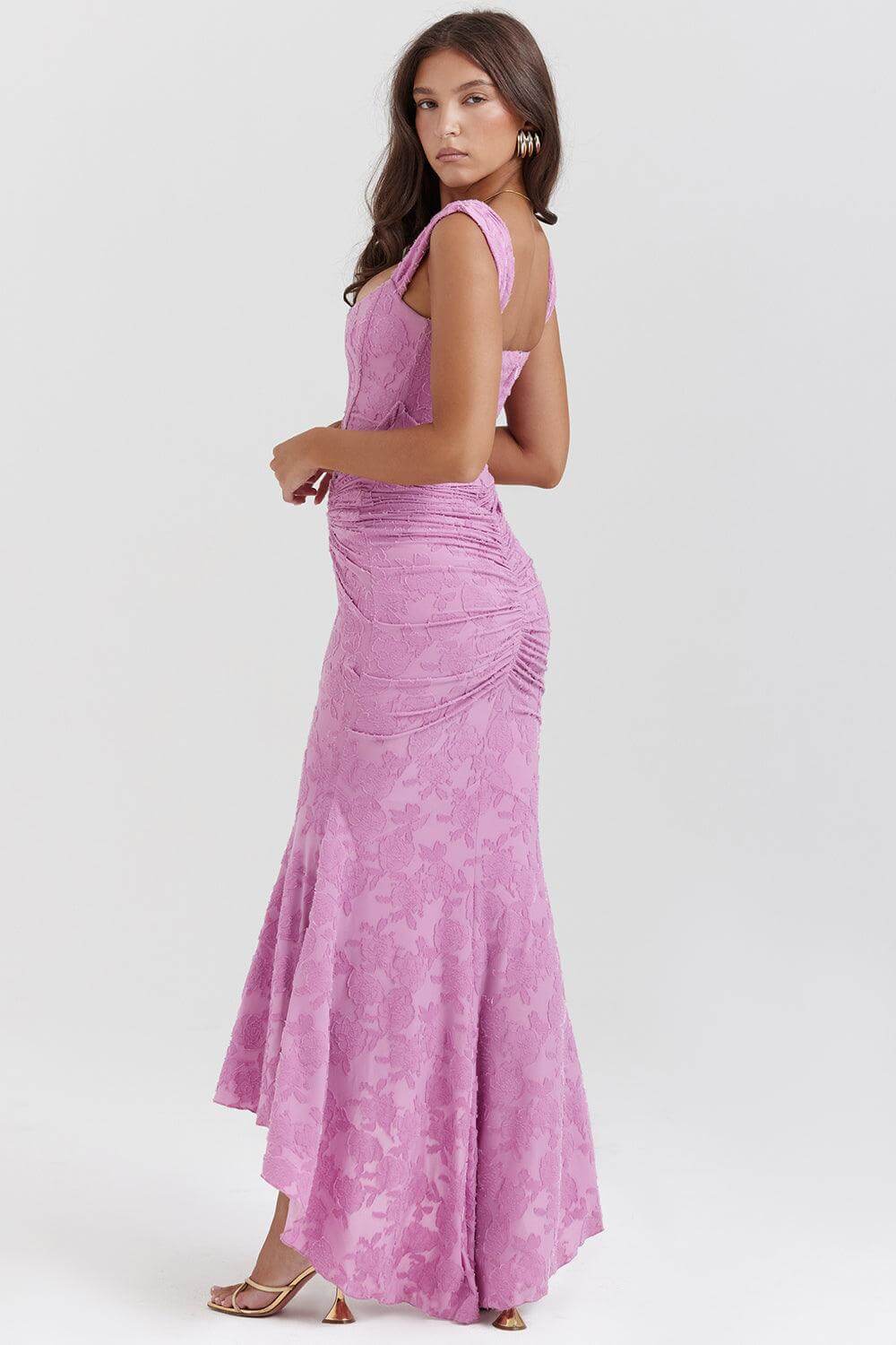 Floral Print Midi Women's Dress