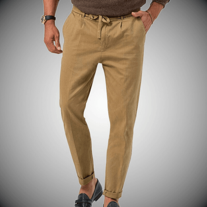 Men's High-Waisted Formal Trousers