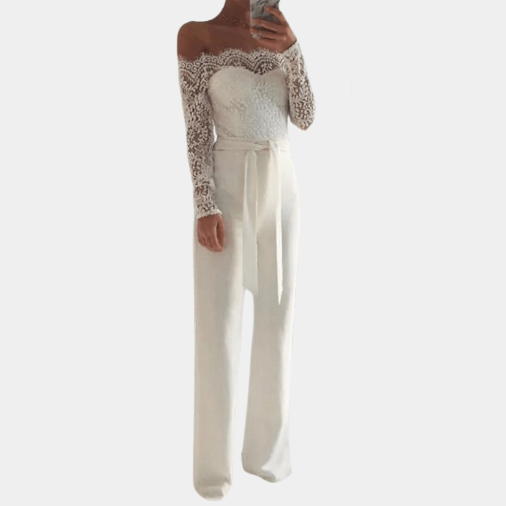 Elegant Lace Off-Shoulder Jumpsuit