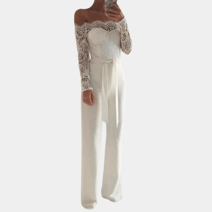 Elegant Lace Off-Shoulder Jumpsuit
