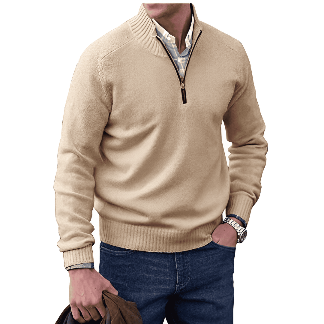 Men's Relaxed-Fit Long-Sleeve Wool Sweater