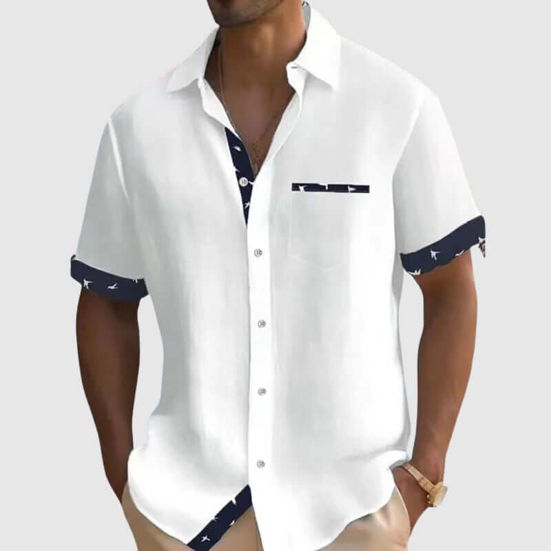 Men's Summer Short Sleeve Check Shirt