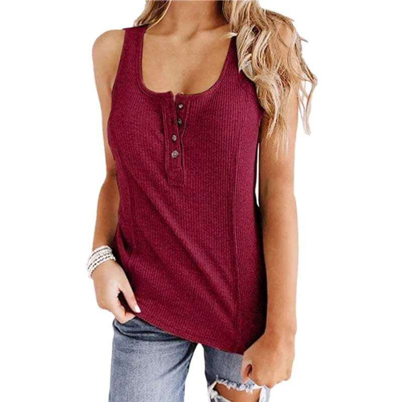 Women's Fitted Ribbed Knit Tank Top