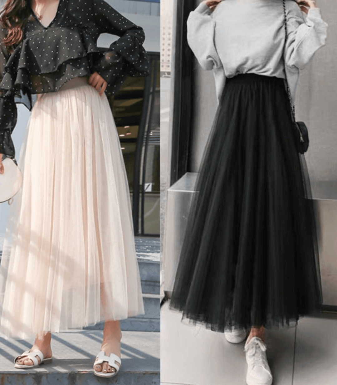 Women's Ankle-Length Layered Tulle Skirt