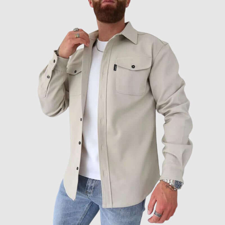 Men's Stylish Lapel Collar Shirt: Urban Streetwear