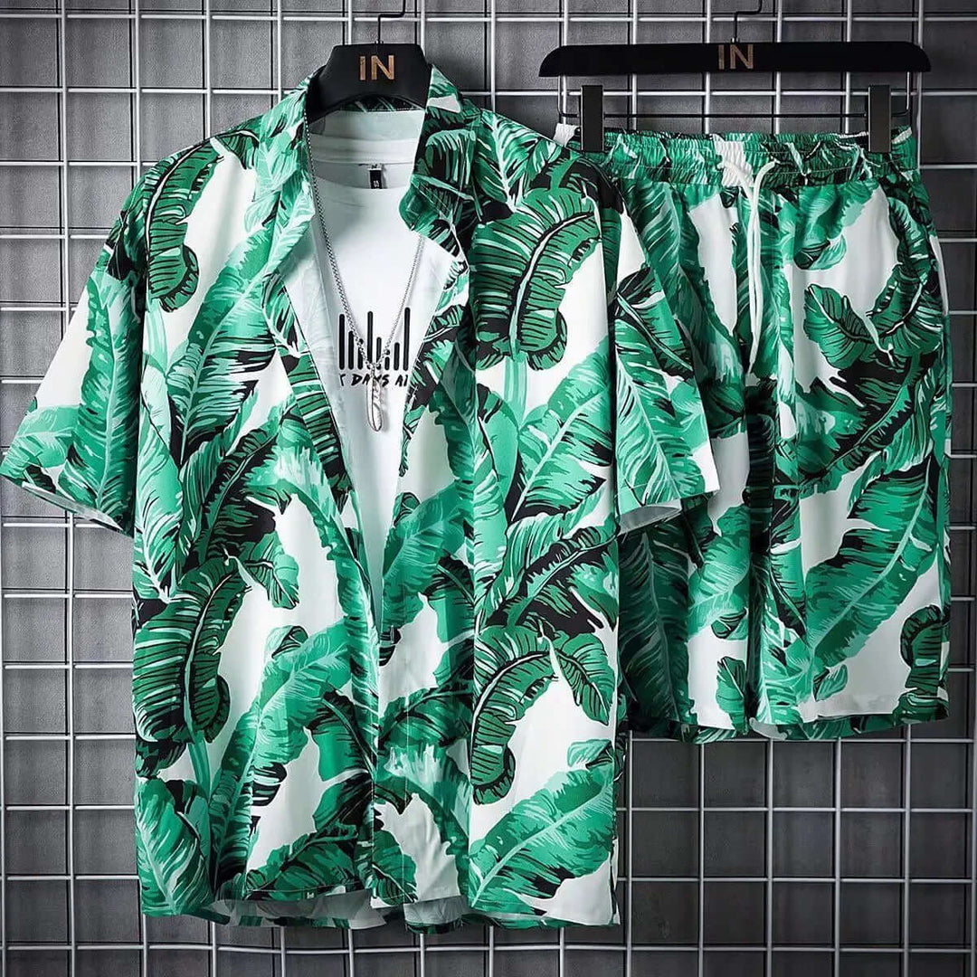 Men's Tropical Print Summer Coords Set