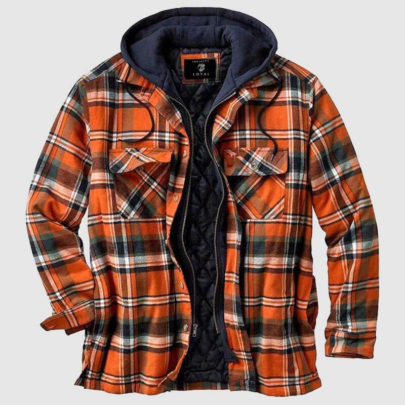 Men's Casual Checkered Jacket: Regular Fit Spring/Autumn Outerwear