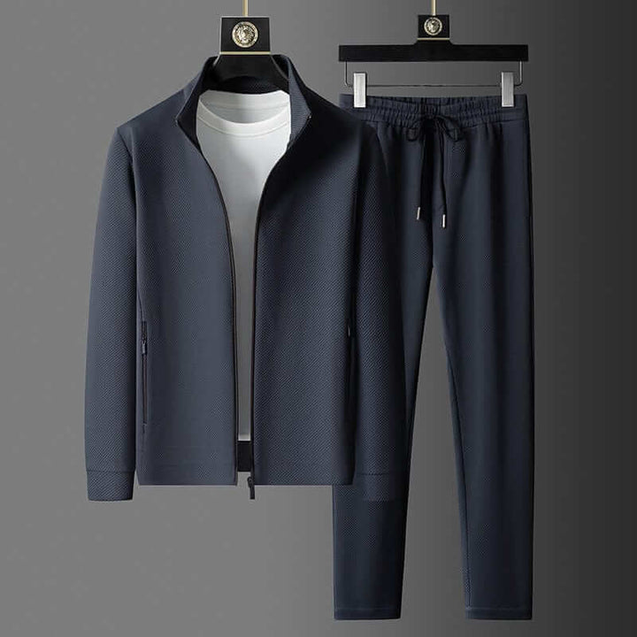 Men's Breathable Tracksuit Set: Zip-Up Jacket & Joggers