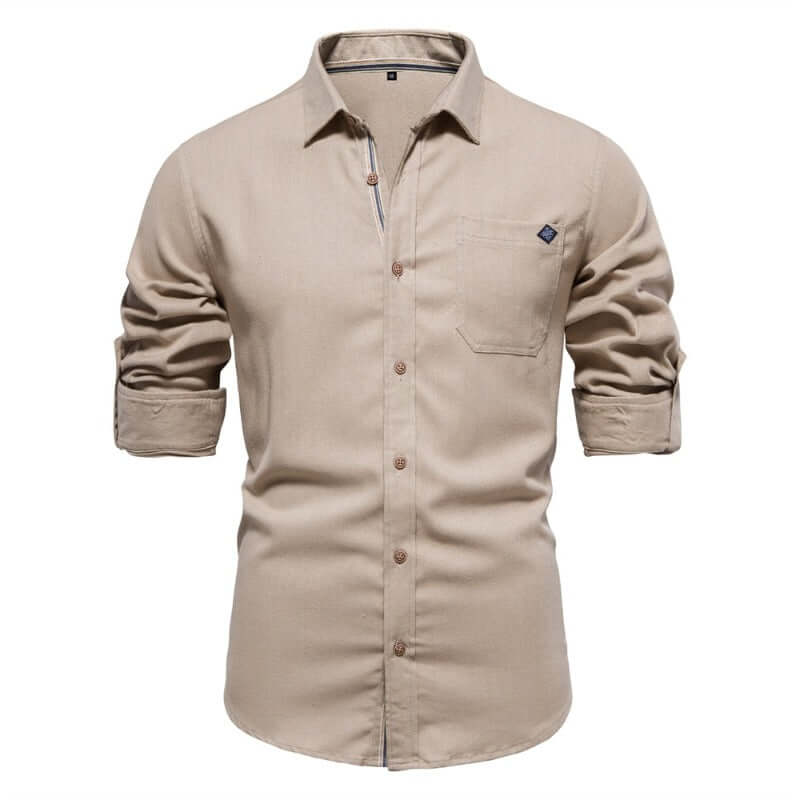 Men's Slim Fit Button-Down Shirt: Casual & Comfortable