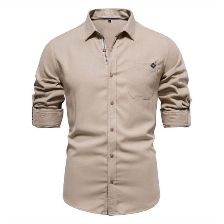 Men's Slim Fit Button-Down Shirt: Casual & Comfortable