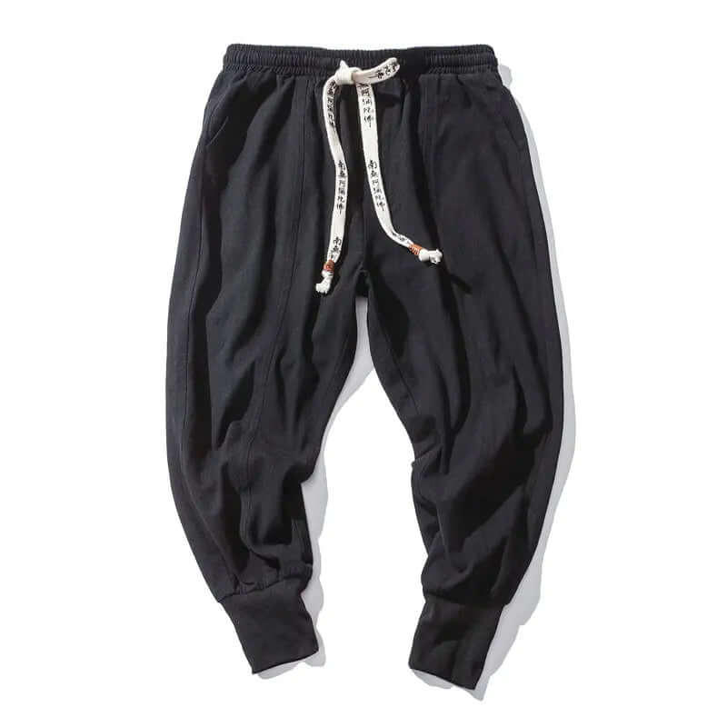 Men's Relaxed-Fit Casual Trousers with Elastic Waistband