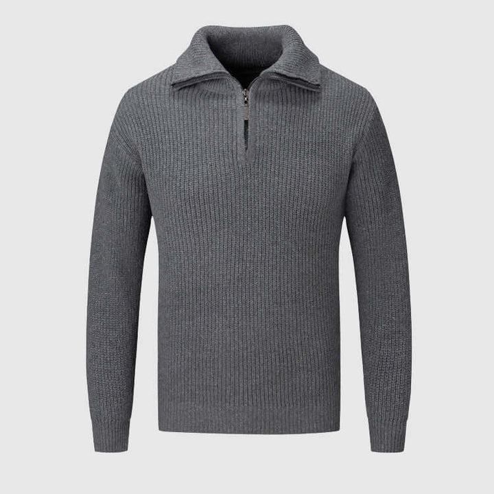 Men's Half-Zip Knit Sweater: Warm, Stylish & Comfortable