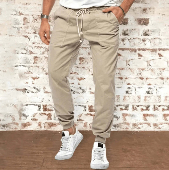 Men's Relaxed Fit Joggers with Cuffed Ankles