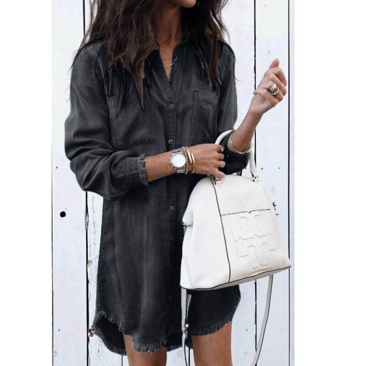 Casual Cotton Slim Fit Denim Dress