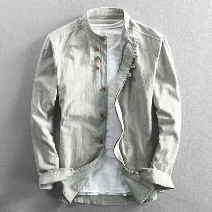 Men's Long Sleeve Standard Collar Shirt