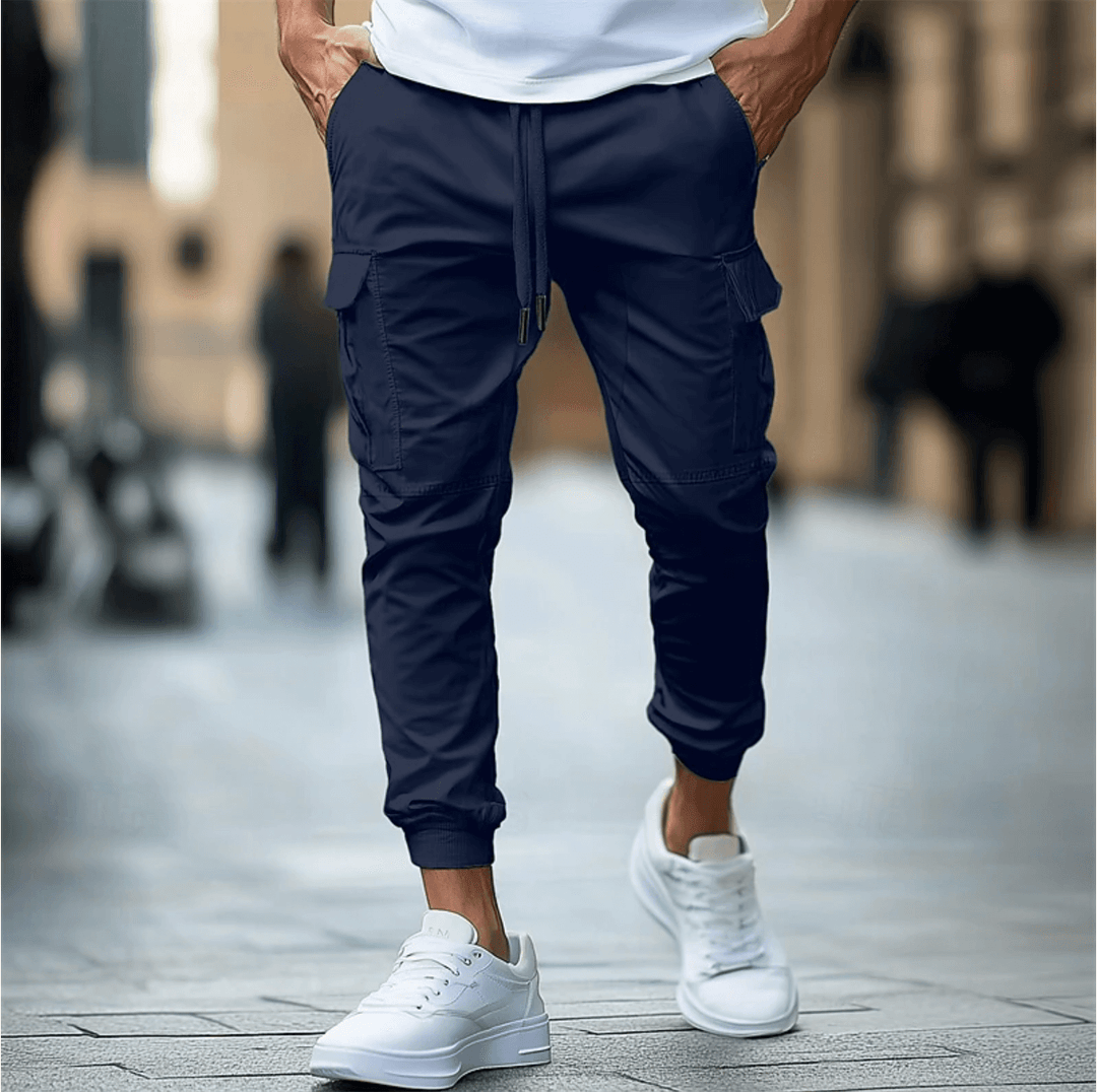 Men's Stretch Cotton Cargo Pants: Comfortable & Stylish