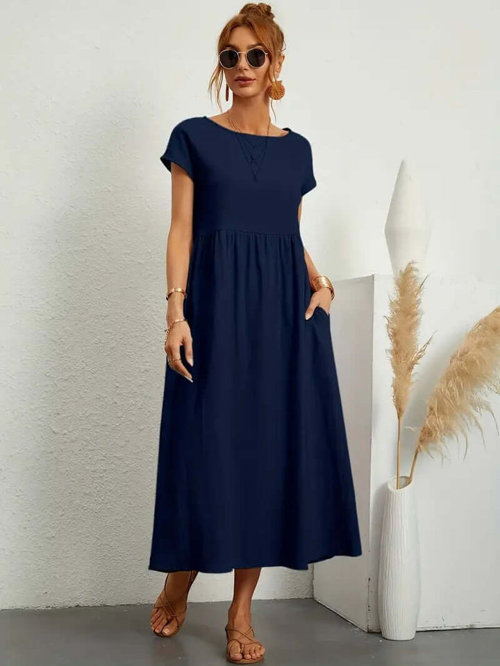 Summer Sleeveless Dress & Handbag Set for Women